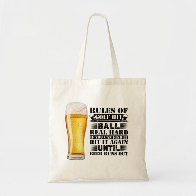 Golf  RULES funny saying for golfer Tote Bag (Front)