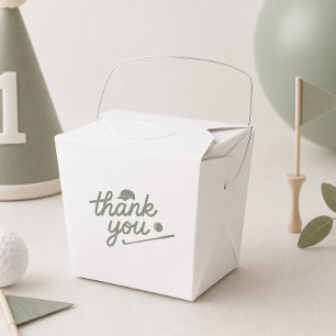 Golf Sage Green 1st Birthday Thank You Favor Boxes