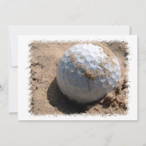 Golf Sand Pit Design Invitation
