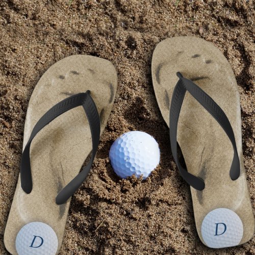 Golf Sand Trap Footprint Flip Flops for Golfers