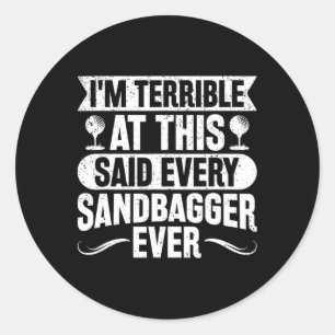 Golf Sandbagger Classic Round Sticker