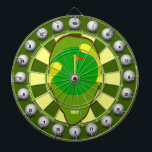 Golf Sandtrap 20 Hole Course Dart Board<br><div class="desc">A fun golf themed dartboard! Features golf course central with dartboard grass and sandtrap sunrays. Also has 20 hole course perimeter for small added targets for more challenges. Perfect for traditional dart games,  new ones of your own,  or as a cool statement art piece. Enjoy!</div>