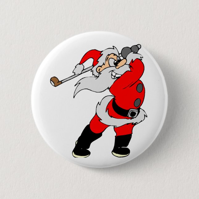 Golf Santa Button (Front)