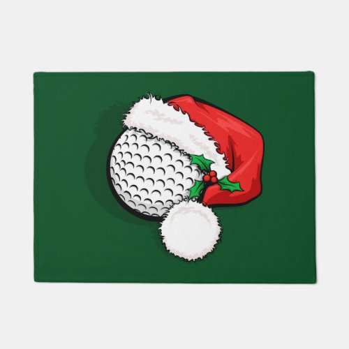 Golf Santa Cap for Christmas Doormat