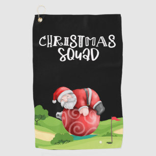 Golf Santa Claus Christmas Squad  gone golfing  Golf Towel