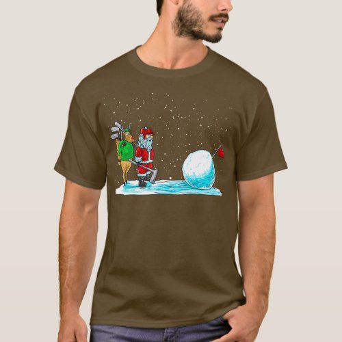 Golf Santa Claus Golfer Golfing Christmas T_Shirt