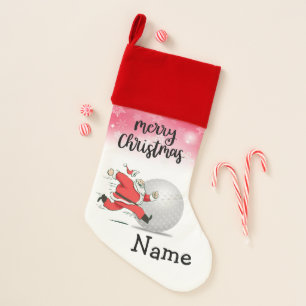 Golf Santa Claus golfing on Christmas for golfer   Stocking