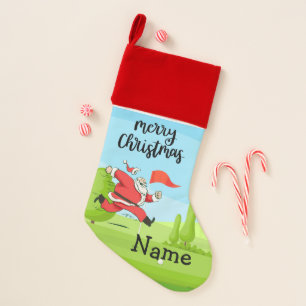 Golf Santa Claus golfing on Christmas for golfer  Stocking
