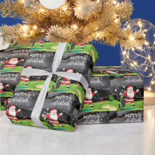 Golf Santa Claus is golfing Christmas for golfer Wrapping Paper