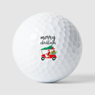 Golf Santa Claus ride golf cart  Christmas Tree Balls