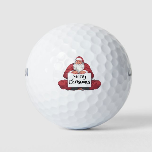 Golf Santa Claus says  Merry Christmas to golfer G Balls (Front)