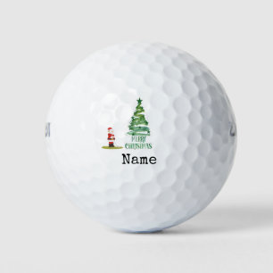 Golf Santa Claus with Christmas Tree  Balls