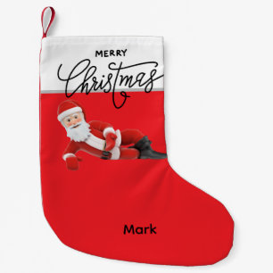 Golf Santa Golfer with Merry Christmas Small Christmas Stocking