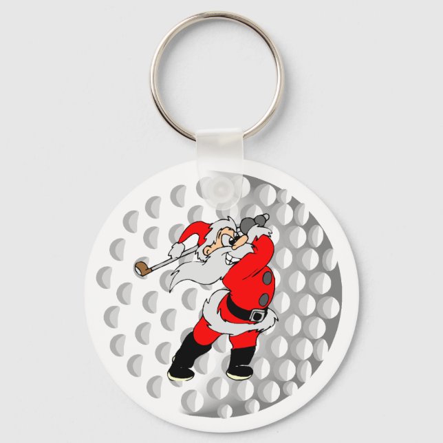 Golf Santa Keychain (Front)