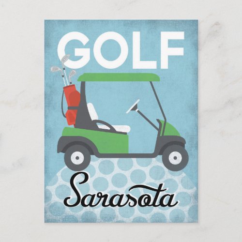 Golf Sarasota Florida _ Retro Vintage Travel Postcard
