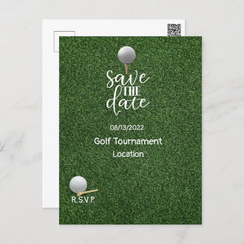 Golf Save the Date for Golf Tournament Golfer Postcard