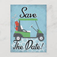 Golf Save The Date - Golf Party Golfing Event Announcement Postcard