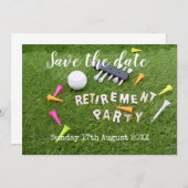 Golf Save the date Golf retirement party on green (Front/Back)
