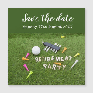 Golf Save the date Golf retirement party on green