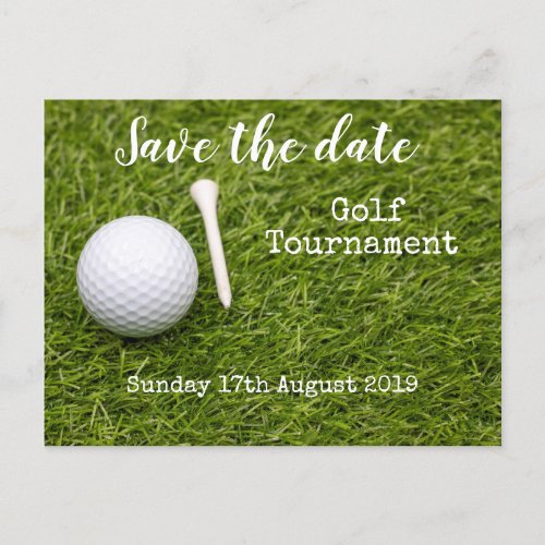 Golf Save the date Golf Tournament  Announcement Postcard