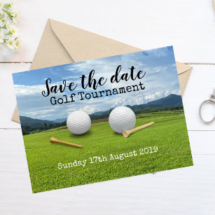 Golf Save the date Golf Tournament  Announcement Postcard