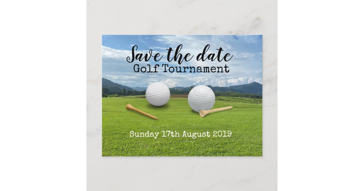 Golf Save the date Golf Tournament Announcement Postcard Zazzle