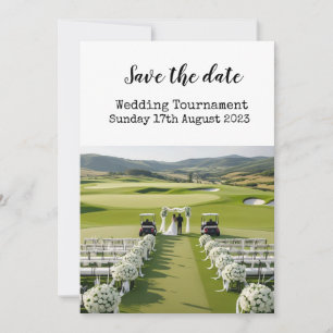 Golf Save the date Golf Wedding  Invitation