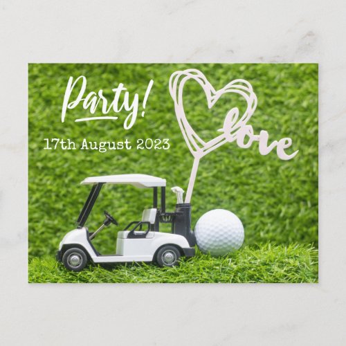 Golf Save the date Party for golfer Announcement Postcard