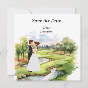 Golf Save the Date Wedding Party  Invitation