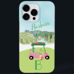 Golf Scene Monogram Name Case-Mate iPhone 14 Pro Max Case<br><div class="desc">A touch of golf humor for the lady - friend in your life, who'll have fun with this one -- a golf cart for the golf lover who likes to play with style -- or just loves to play -- personalized with first name and monogram -- Golf Gal stylish and...</div>