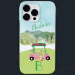 Golf Scene Monogram Name Case-Mate iPhone 14 Pro Max Case<br><div class="desc">A touch of golf humor for the lady - friend in your life, who'll have fun with this one -- a golf cart for the golf lover who likes to play with style -- or just loves to play -- personalized with first name and monogram -- Golf Gal stylish and...</div>