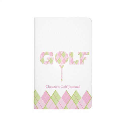 Golf score girls pink record journal