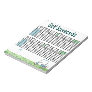 Golf Scorecards Notepad by DizzyDebbie at Zazzle