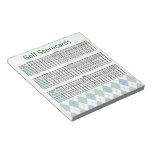 Golf Scorecards Notepad
