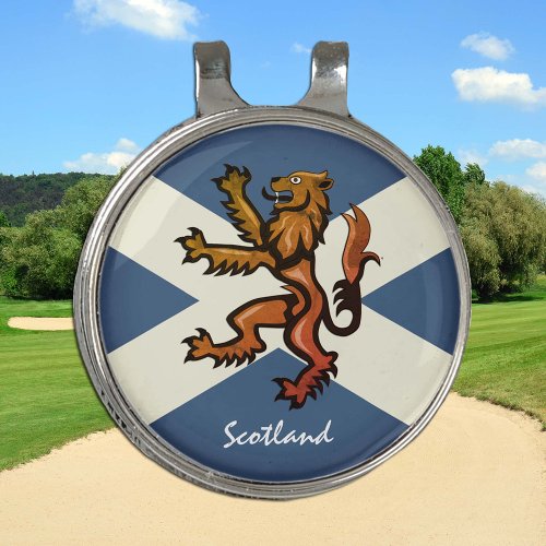 Golf Scotland  Scottish Flag Rampant  Vintage Golf Hat Clip