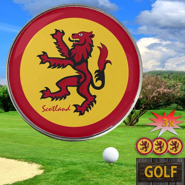Golf Scotland & Scottish Lion /Rampant Ball Marker (Creator Uploaded)