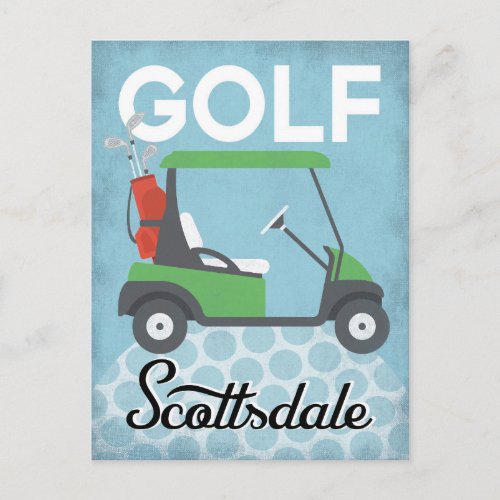 Golf Scottsdale Arizona _ Retro Vintage Travel Postcard