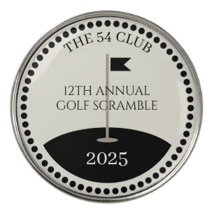 Golf Scramble Club Name Custom Ball Marker