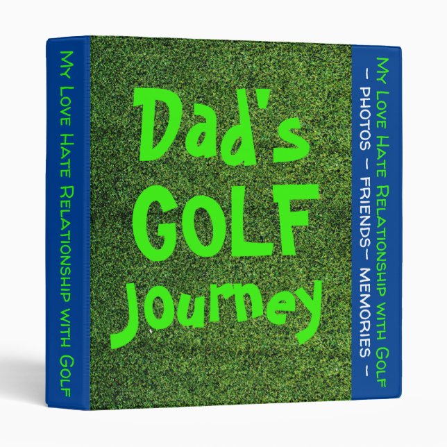 Golf Scrapbook 3 Ring Binder (Front/Spine)