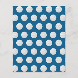 Golf Scrapbook Paper - Blue Golf Ball Pattern