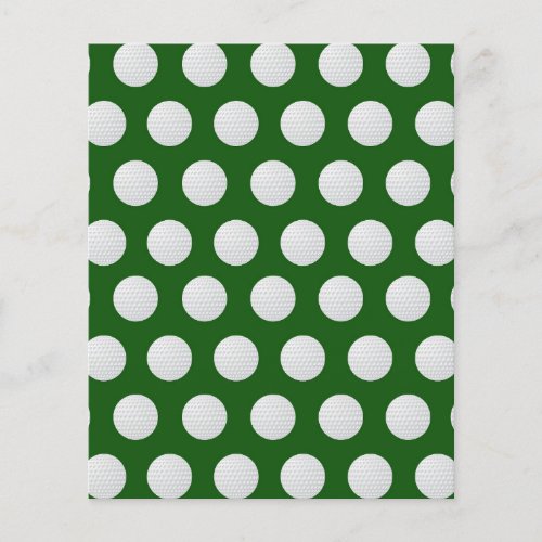 Golf Scrapbook Paper _ Green Golf Ball Pattern