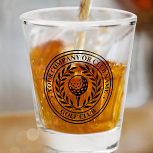 Golf Shot Glass Custom Name Best Man Gift Black
