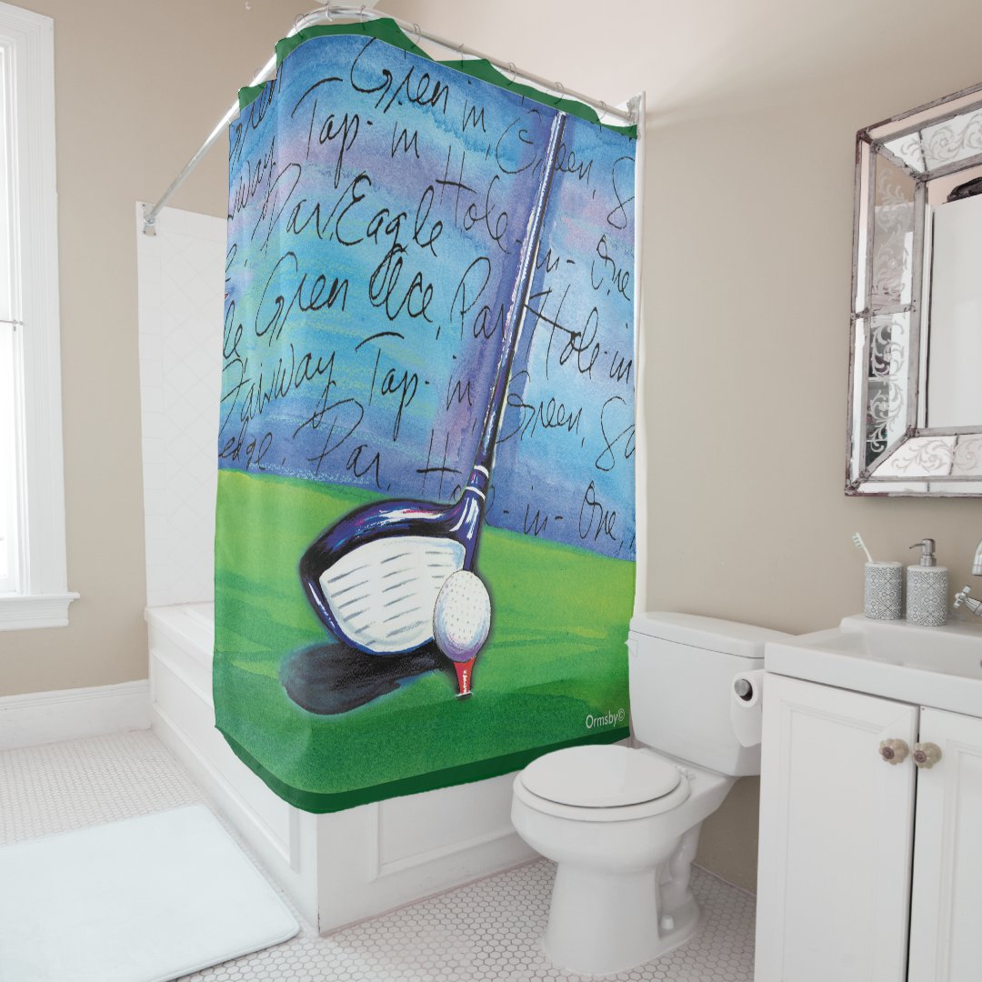 Golf shower curtain Zazzle