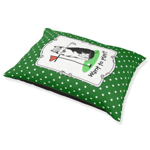Golf Siberian Husky (black) Dog Playing Cute Funny Pet Bed