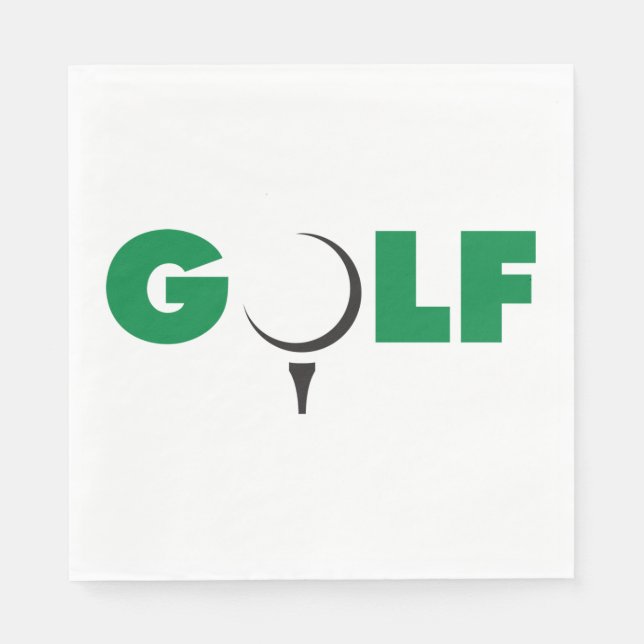 Golf Sign Paper Napkins (Front)