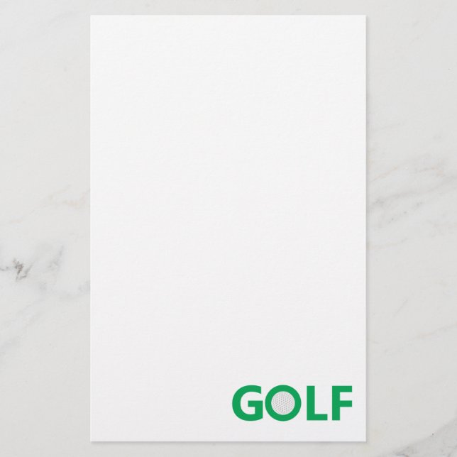 Golf sign stationery (Front)