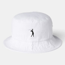 Golf Silhouette Bucket Hat Minimal Style for Men