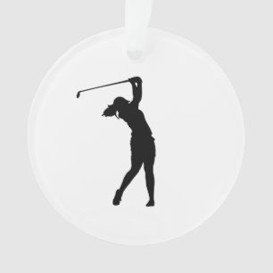 Golf Silhouette Christmas Ornament for Golf Lovers