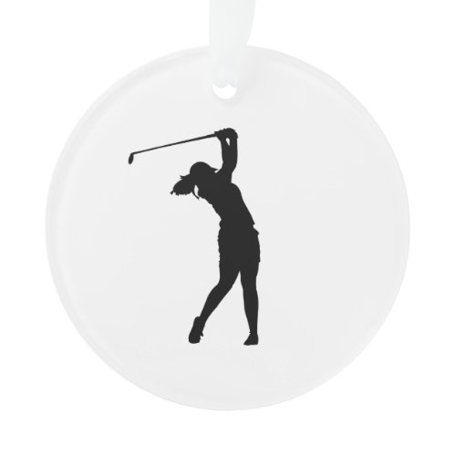 Golf Silhouette Christmas Ornament for Golf Lovers