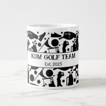 Golf Silhouette Pattern Classic Black & White 
